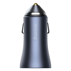 Baseus Car Charger Golden Contactor Pro Dual Quick Charger U+C Power Delivery 3.0 Quick Charge 4, SCP FCP AFC 40W Dark Gray (CCJD-0G)