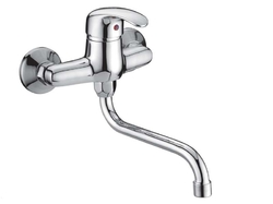 batéria drezová stenová s trubkovým 20cm "S" výtokovým ramenom, rozstup 100mm, PERLA