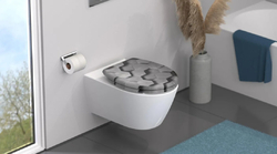 Schütte GREY HEXAGONS| Duroplast, Soft Close
