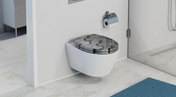 Schütte GREY HEXAGONS| Duroplast, Soft Close