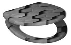 Schütte GREY HEXAGONS| Duroplast, Soft Close