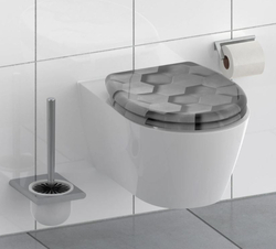 Schütte GREY HEXAGONS| Duroplast, Soft Close
