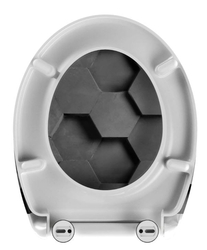 Schütte GREY HEXAGONS| Duroplast, Soft Close