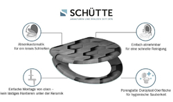 Schütte GREY HEXAGONS| Duroplast, Soft Close