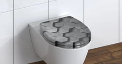 Schütte GREY HEXAGONS| Duroplast, Soft Close