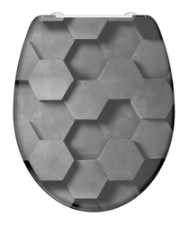 Schütte GREY HEXAGONS| Duroplast, Soft Close