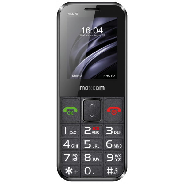 MAXCOM MM730, Telefón pre seniorov, čierny
