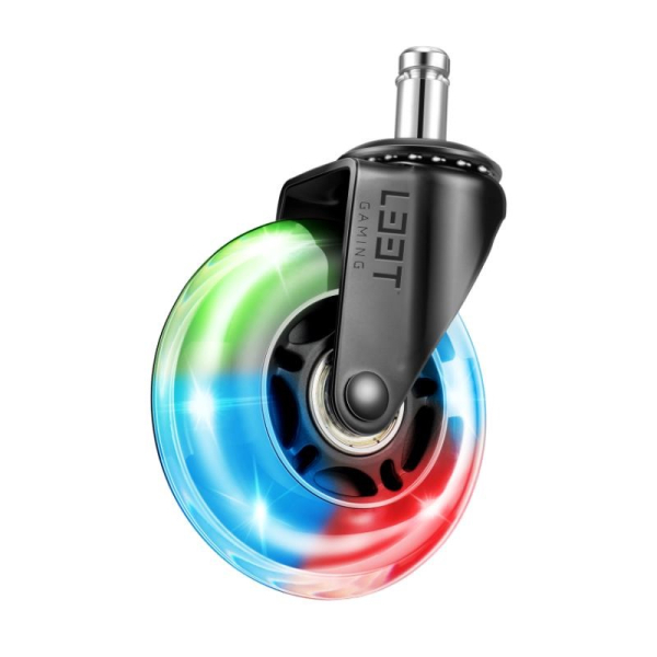 DELTACO L33T 3" Kolieska pre stoličky, RGB, 5ks