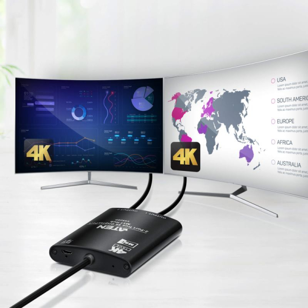 ATEN VS92DP 2-Port True 4K DisplayPort MST Hub