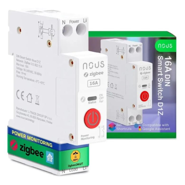 NOUS D1Z, ZigBee DIN SMART Switch, prepínač
