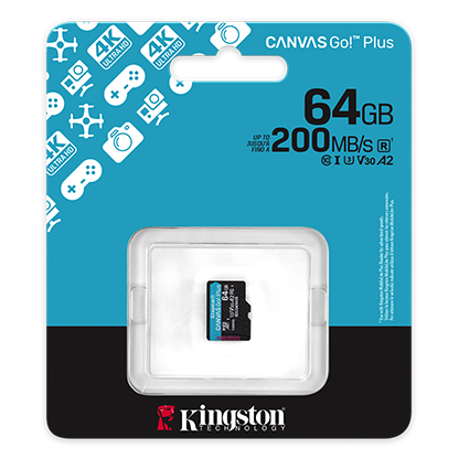 KINGSTON Micro SDXC CANVAS GO! Plus Gen4 64GB