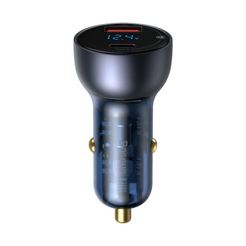 Baseus Car Charger Particular Digital Display C+U, PD 3.0 QC 4.0+, SCP, PPS, 5A, 65W Dark Gray (CCKX-C0G)