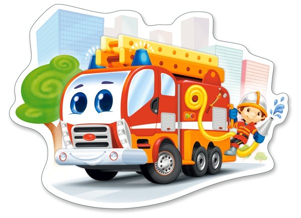 CASTORLAND Puzzle Požární stříkačka MAXI 12 dílků