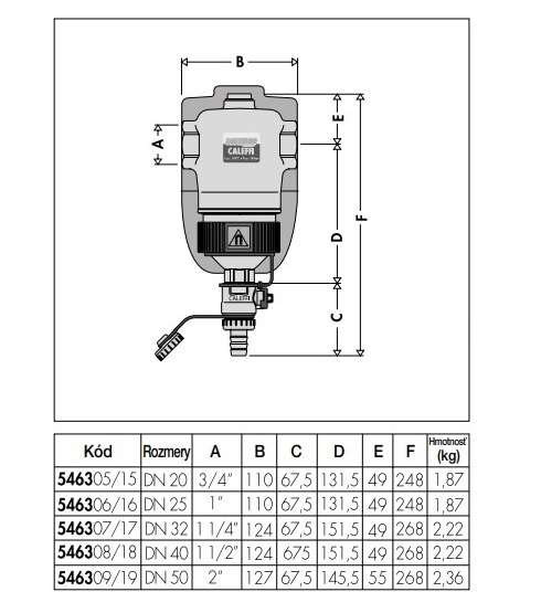 DIRTMAG® - Odkalovač s magnetickým krúžkom, 1" FF