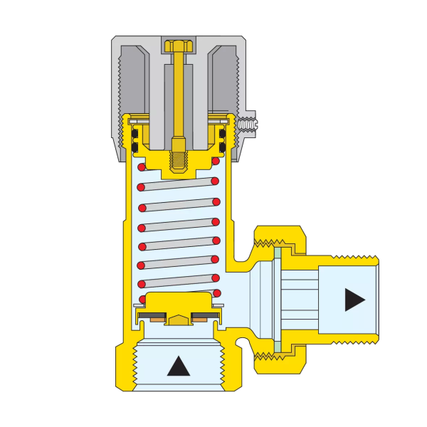 Diferenčný prepúšťací ventil s nastaviteľnou stupnicou 3/4", PN 10 bar, T=0–110°C, rozsah nastavenia: 10÷40 m c.a.